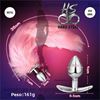 Plug anal con cola y luz led